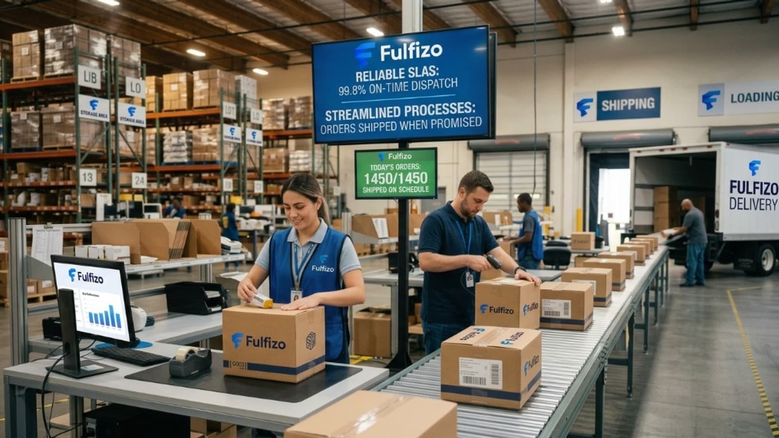 Reliable SLAs and on-time order dispatch at Fulfizo warehouse